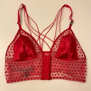 Victoria’s Secret Red Mesh Corset Top